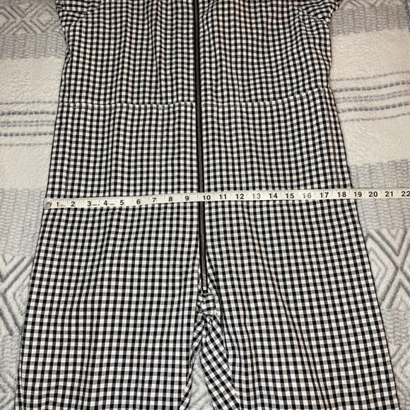 Rachel Comey Barrie Jumpsuit Gingham Black White Cotton Made in USA Size 0 - Picture 6 of 16